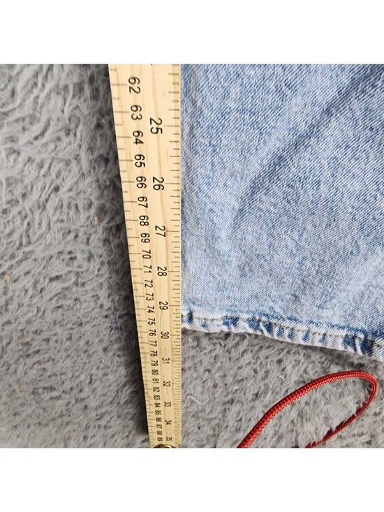 H&M Jeans Womens 8 Divided Blue Stretch Denim Button Fly Straight - Picture 5 of 13